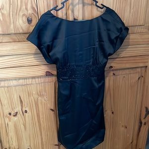 BCBG Paris Short Sleeve Black Dress with Sequin Size 6